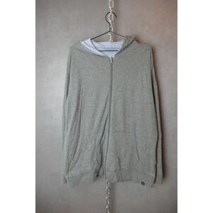 Mens Marine Layer Gray Full Zip‎ Hoodie Reversible Blue / Gray